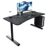 RESPAWN 1063 Gaming Desk - 63in Computer Desk With Mouse Pad, PC Workstation With Cable Management, Home Office Gaming Table - Black