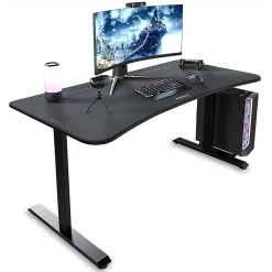RESPAWN 1063 Gaming Desk - 63in Computer Desk With Mouse Pad, PC Workstation With Cable Management, Home Office Gaming Table - Black