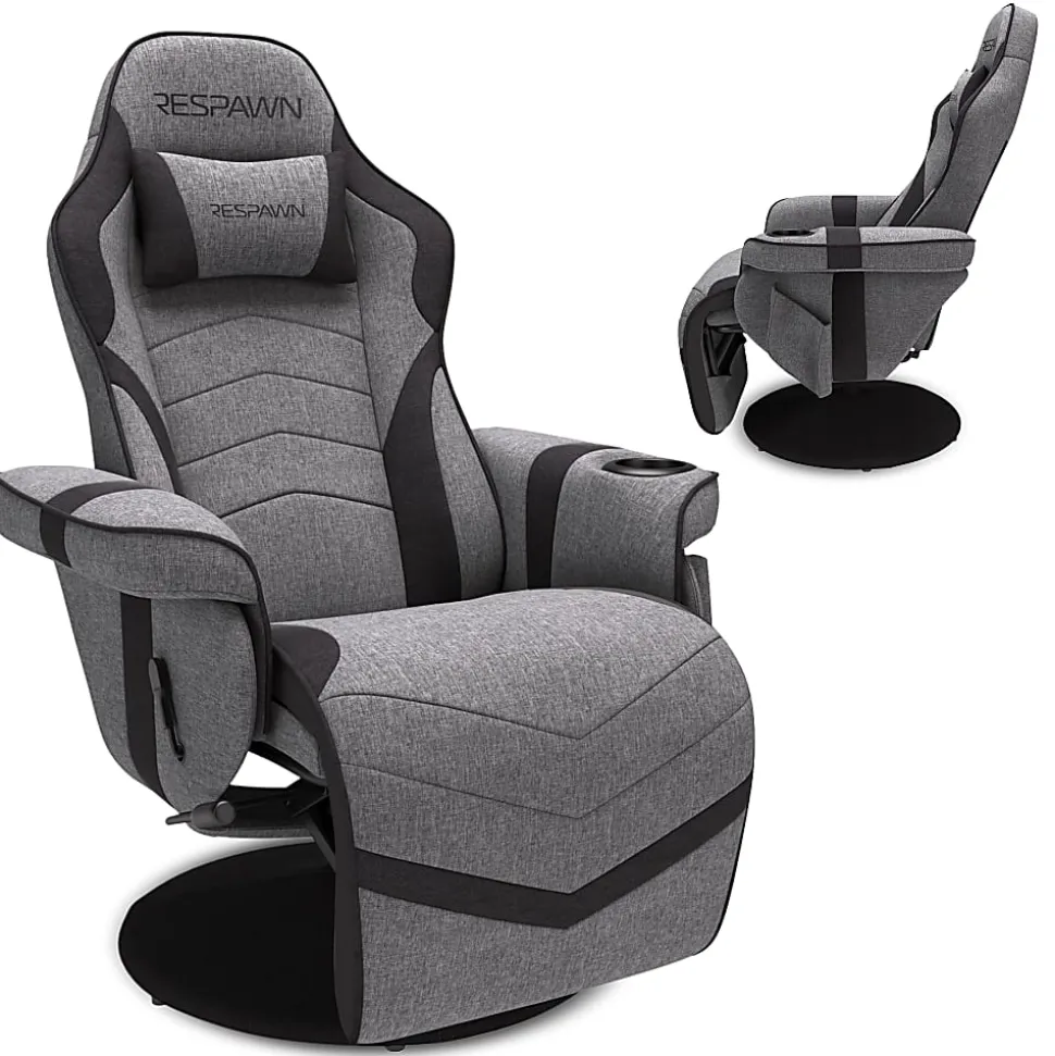 RESPAWN 900 Gaming Recliner, Gray Fabric, RSP900FGRY