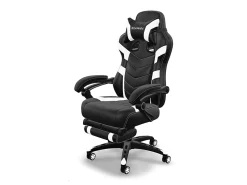 RESPAWN 110 Pro Gaming Chair, With Footrest & Headrest Pillow, White, RSP110V2WHT