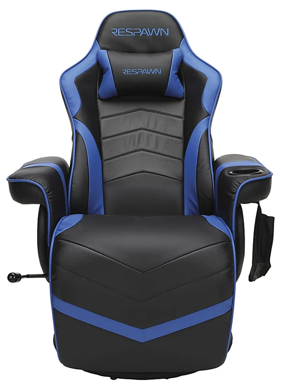 Respawn 900 Racing-Style Bonded Leather Gaming Recliner, Black/Blue