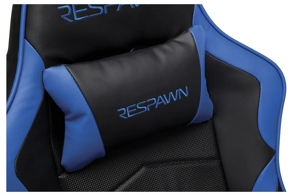 Respawn 900 Racing-Style Bonded Leather Gaming Recliner, Black/Blue