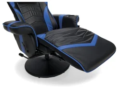 Respawn 900 Racing-Style Bonded Leather Gaming Recliner, Black/Blue