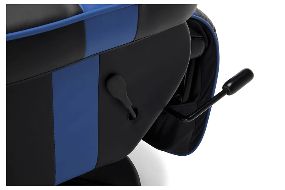 Respawn 900 Racing-Style Bonded Leather Gaming Recliner, Black/Blue
