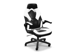 Respawn Racing Style Ergonomic Bonded Leather Computer Gaming Chair, White