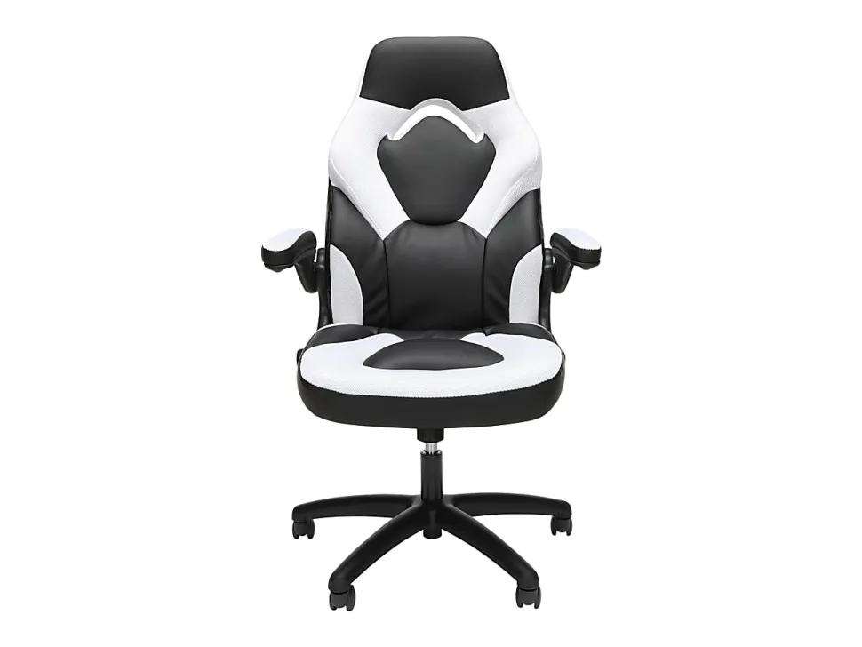Respawn Racing Style Ergonomic Bonded Leather Computer Gaming Chair, White