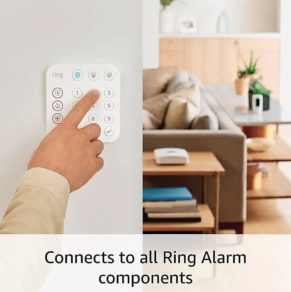 Ring Alarm Pro Base Station, 6.75"H x 6.75"W x 2.72"D, White