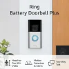 Ring Battery Doorbell Plus Video Doorbell,  5.1"H x 1.1"W x 2.4"D, Satin Nickel