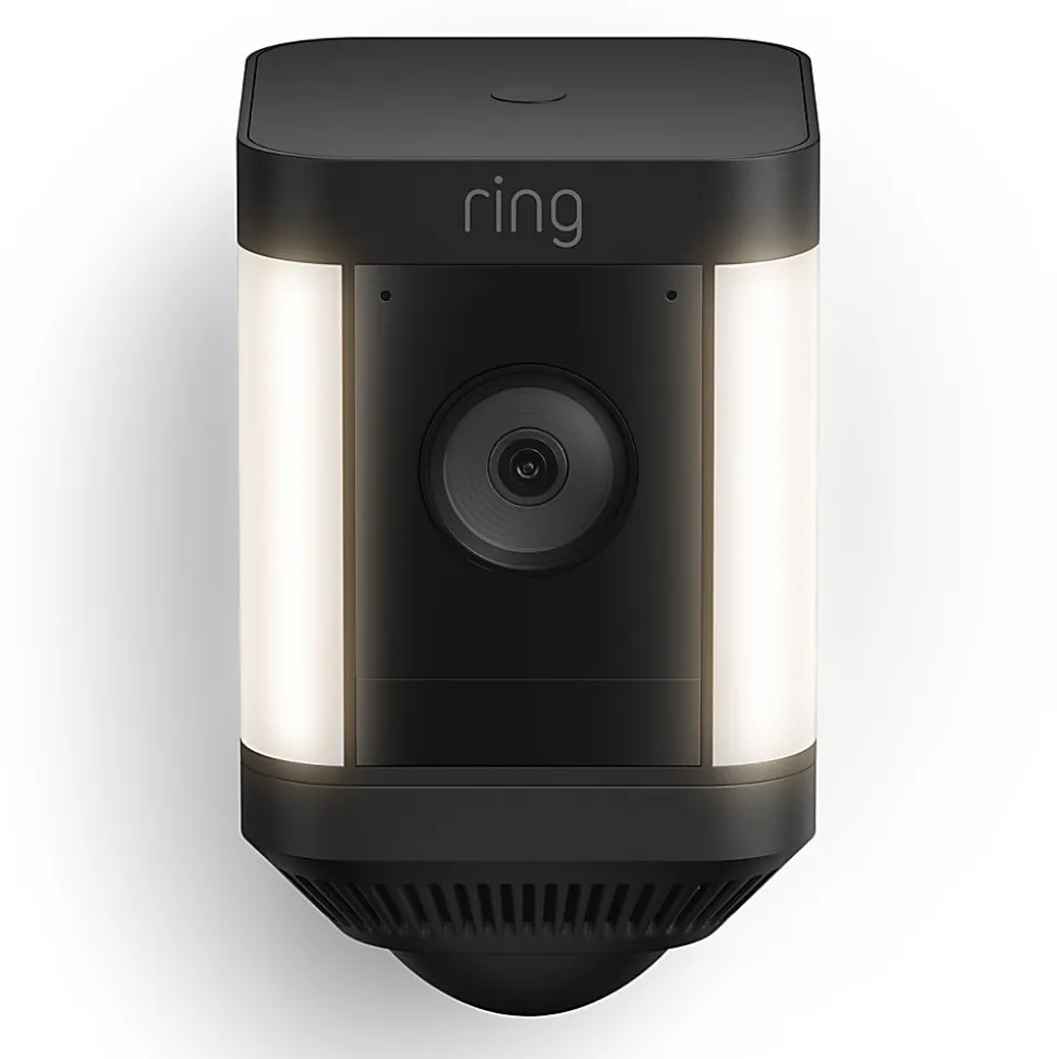 Ring Spotlight Cam Plus Battery, 5.05"H x 2.5"W x 1.08"D, Black