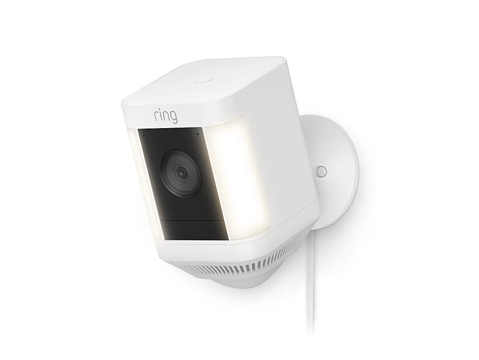Ring Spotlight Cam Plus Plug-In, 4.96"H x 2.72"W x 2.99"D, White