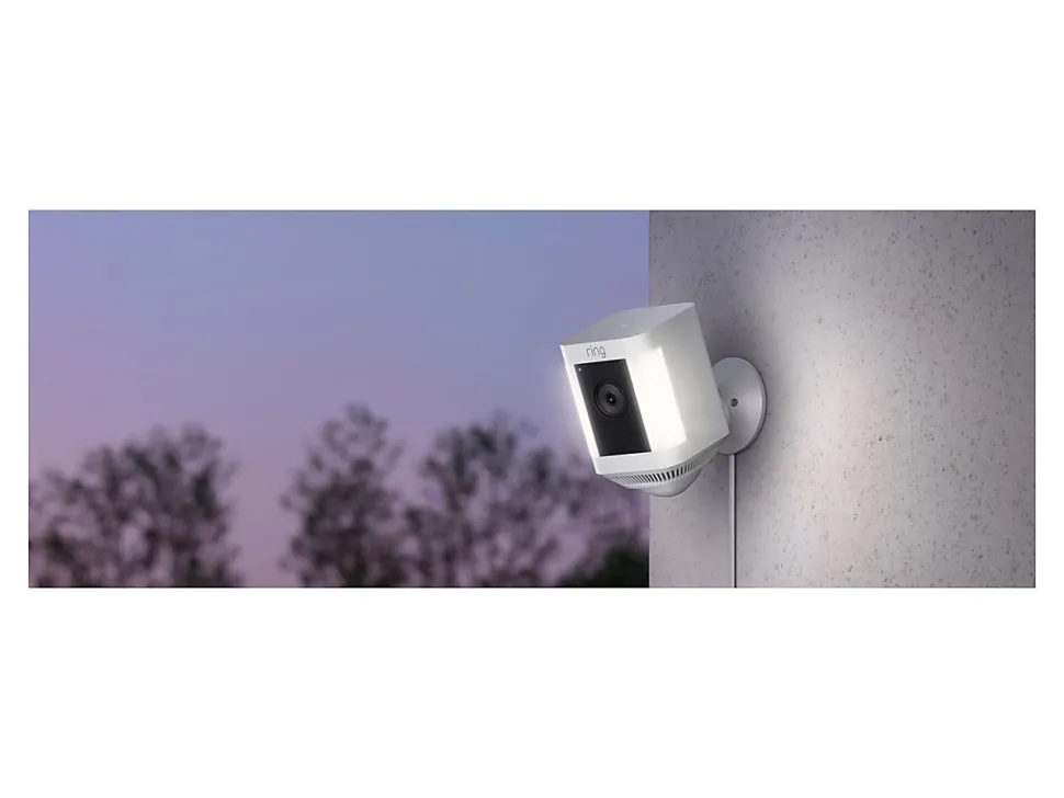 Ring Spotlight Cam Plus Plug-In, 4.96"H x 2.72"W x 2.99"D, White