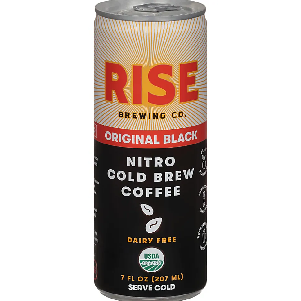 Rise Brewing Co. Cold Brew Coffee, Black, 7 Oz, Total Qty 12