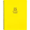 Rite in the Rain All-Weather Spiral Notebooks, Maxi, Side, 8-1/2" x 11-3/4", 84 Pages (42 Sheets), Yellow, Pack Of 6 Notebooks