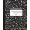 Roaring Spring® Composition Notebook, 9 3/4" x 7 1/2", 50 Sheets, 100 Pages, Black Marble
