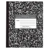 Roaring Spring Tape Bound Composition Notebook, 8 1/2" x 7", 48 Sheets, Black Marble