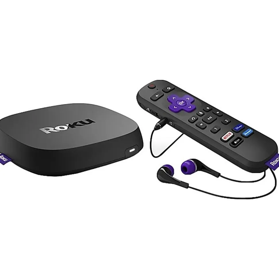 Roku Ultra 4K/HDR/Dolby Vision Streaming Device And Voice Remote Pro With Rechargeable Battery, Black