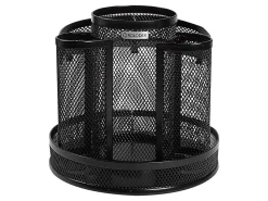 RolodexĀ® Mesh Spinning Sorter, 6 1/4" x 6 1/2", Black