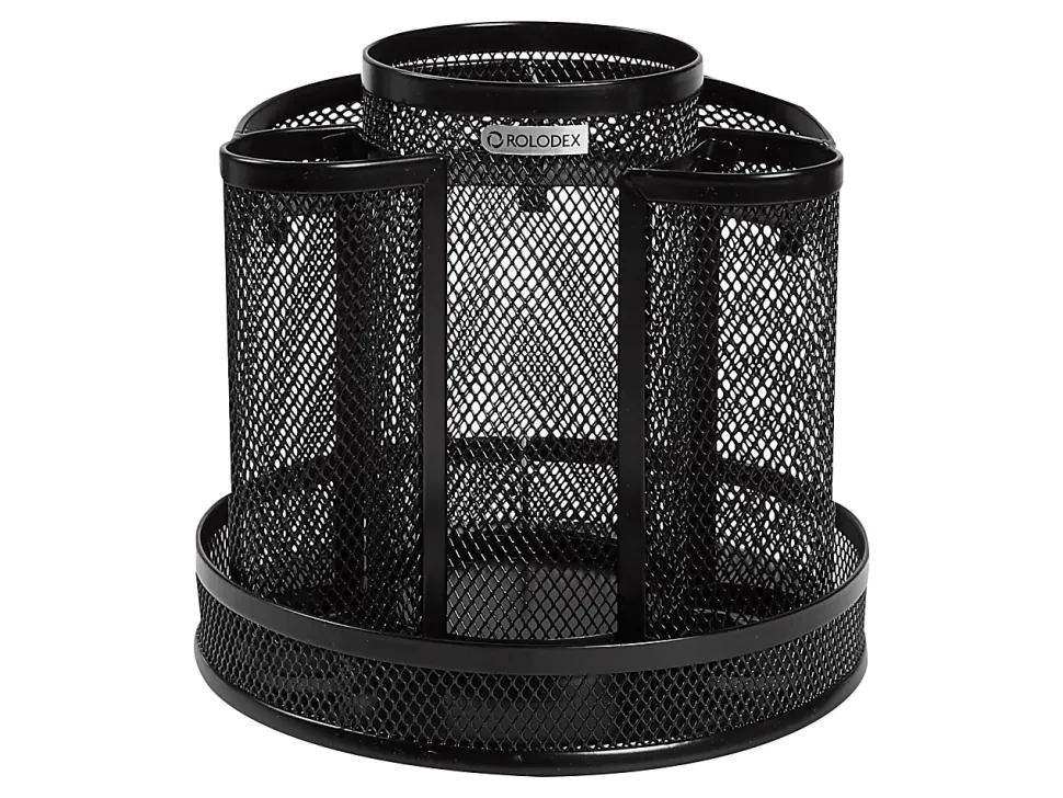 Rolodex® Mesh Spinning Sorter, 6 1/4" x 6 1/2", Black