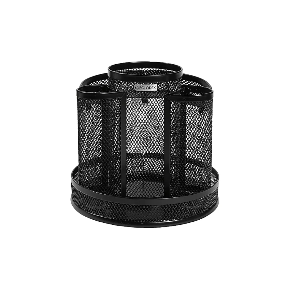 Rolodex® Mesh Spinning Sorter, 6 1/4" x 6 1/2", Black