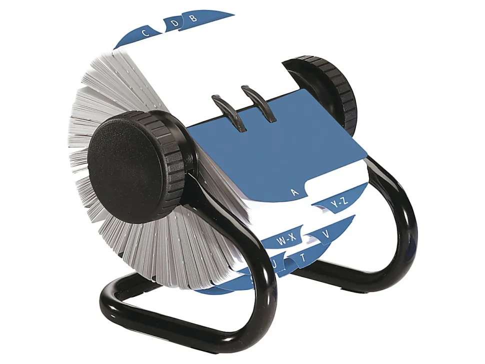 Rolodex® Open Metal Single Rotary File, 2 1/4" x 4", 500 Cards, Black