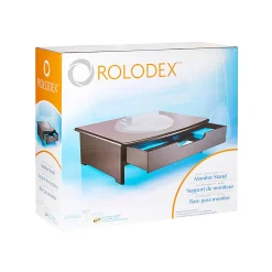 Rolodex® Wood Workspace Monitor Stand With Drawer, Black