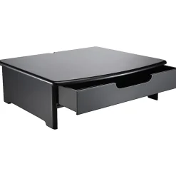 Rolodex® Wood Workspace Monitor Stand With Drawer, Black