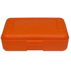 Romanoff Pencil Boxes, 2-1/2”H x 8-1/2”W x 5-1/2”D, Orange, Pack Of 12 Boxes