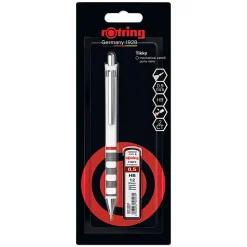 rOtring Tikky Mechanical Pencil 0.5mm White Barrel with Leads