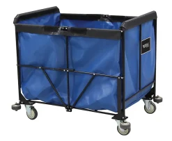 Royal Basket Trucks 16 BU Collapsible Cart, 36”H x 31-1/2”W x 30”D, Blue
