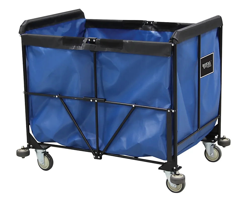 Royal Basket Trucks 16 BU Collapsible Cart, 36”H x 31-1/2”W x 30”D, Blue