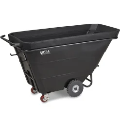 Royal Basket Trucks 1/2 Yard Heavy-Duty Tilt Truck, Black
