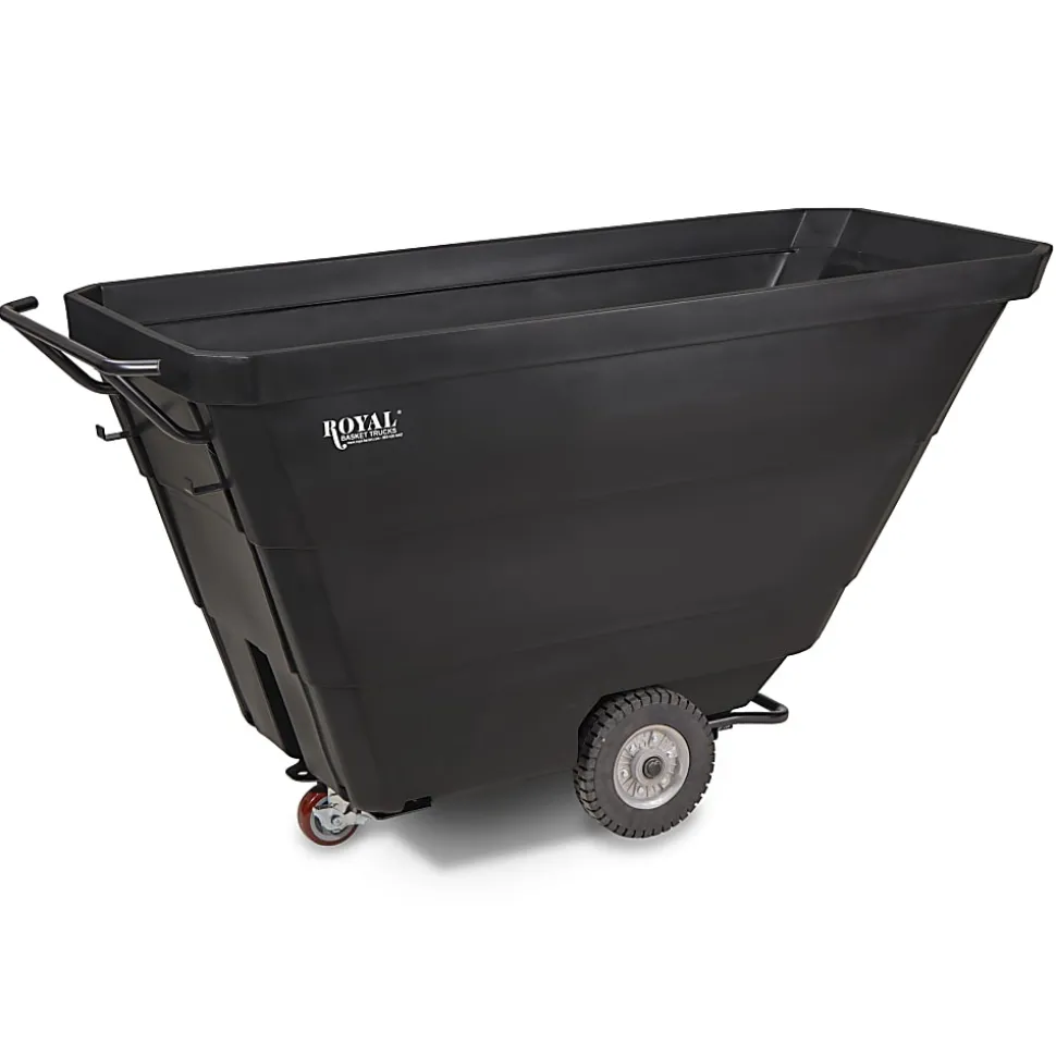 Royal Basket Trucks 1 Yard Utility Tilt Truck, Black