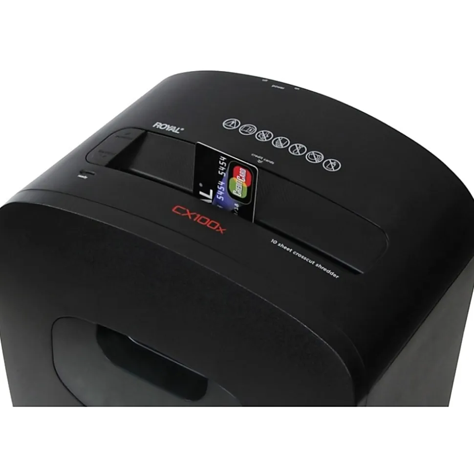 Royal® 10 Sheet Cross-Cut Shredder, 100X