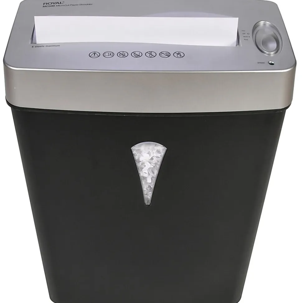 Royal® 5 Sheet Micro-Cut Shredder With Media Destroyer