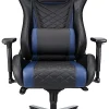RS Gaming™ Davanti Vegan Leather High-Back Gaming Office Chair, Black/Blue, BIFMA Compliant