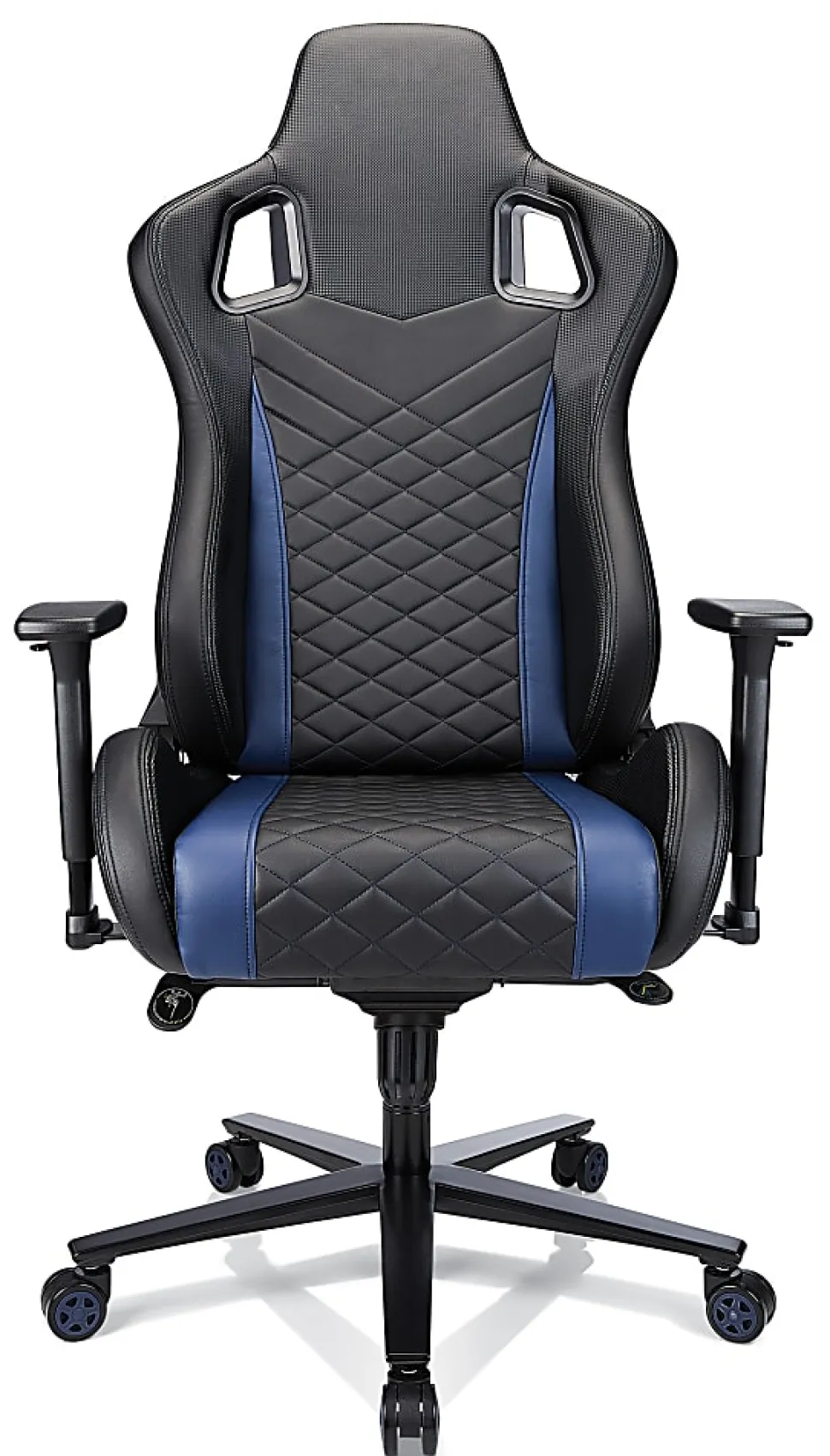 RS Gaming™ Davanti Vegan Leather High-Back Gaming Office Chair, Black/Blue, BIFMA Compliant