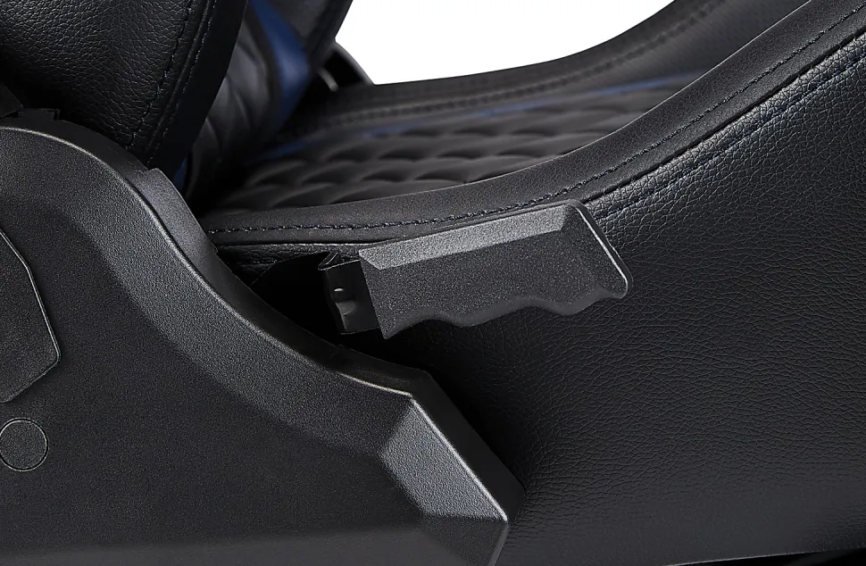 RS Gaming™ Davanti Vegan Leather High-Back Gaming Office Chair, Black/Blue, BIFMA Compliant