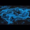 RS Gaming LED Gaming Chair Mat, 36" x 48", Black/Blue Swirl