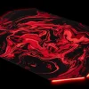 RS Gaming LED Gaming Chair Mat, 36" x 48", Black/Red Swirl