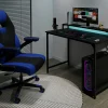 RS Gaming™ RGX Faux Leather High-Back Gaming Office Chair, Black/Blue, BIFMA Compliant