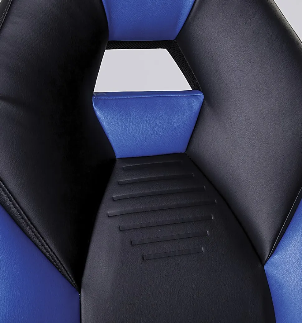 RS Gaming™ RGX Faux Leather High-Back Gaming Office Chair, Black/Blue, BIFMA Compliant