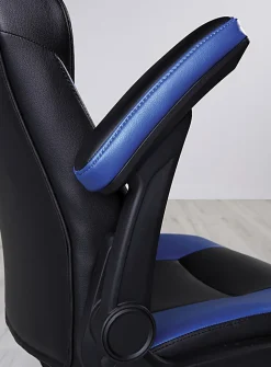 RS Gaming™ RGX Faux Leather High-Back Gaming Office Chair, Black/Blue, BIFMA Compliant