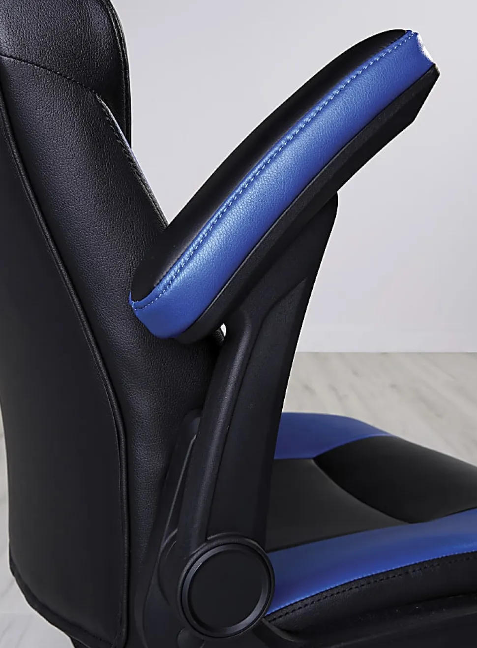 RS Gaming™ RGX Faux Leather High-Back Gaming Office Chair, Black/Blue, BIFMA Compliant