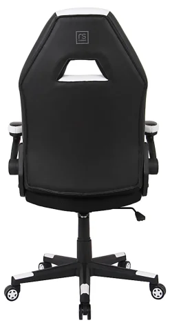 RS Gaming™ RGX Faux Leather High-Back Gaming Office Chair, Black/White, BIFMA Compliant