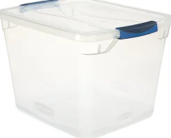 Rubbermaid® Cleverstore Storage Tote With Latching Lid, 30 Qt, 18-3/4