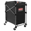 Rubbermaid® Collapsible X-Cart, 4-Bushel, 24"H x 20 5/16"W x 24 1/8"D, Black