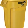 Rubbermaid Commercial Brute Round Container - 32 gal Capacity - Round - Heavy Duty - 263200YEL