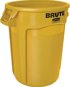 Rubbermaid Commercial Brute Round Container - 32 gal Capacity - Round - Heavy Duty - 263200YEL