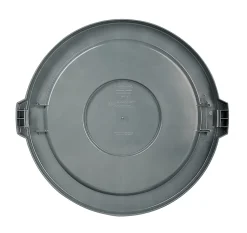 Rubbermaid Commercial Brute 10 Gal Lid Gray - Round - 16" Diameter - Resin, Plastic - Gray