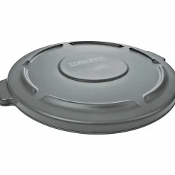Rubbermaid Commercial Brute 10 Gal Lid Gray - Round - 16" Diameter - Resin, Plastic - Gray
